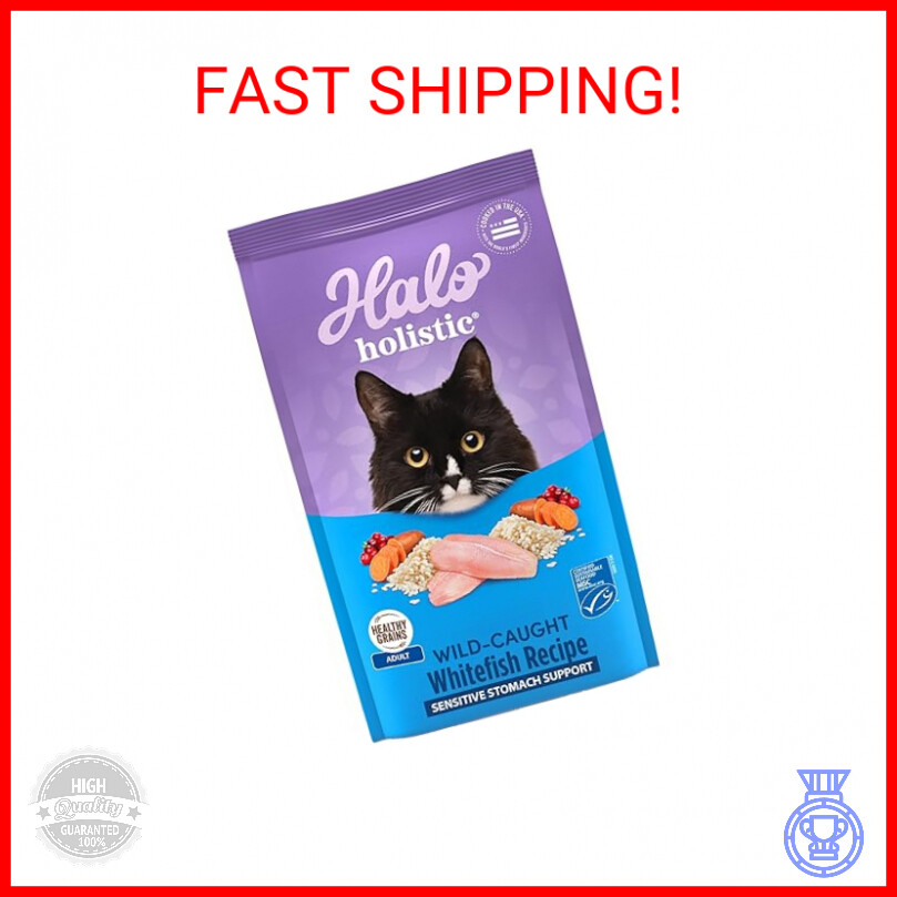 Halo Holistic Cat Food Dry, Wild-caught Whitefish Recipe for