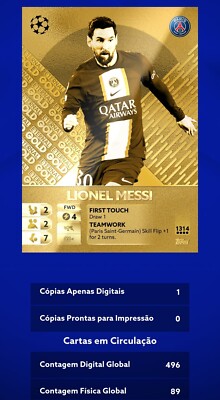 Lionel Messi Eternal GOLD 1st ed Topps Total Football 2022-23 Card