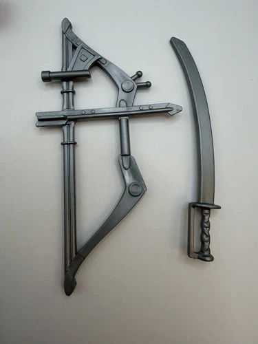 Vintage MOTU He-Man 1987 Ninjor Sword & Bow Authentic Accessories Hong Kong