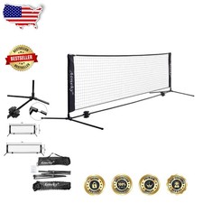 Portable 18ft Tennis Net for Driveway - Kids Soccer Pickleball - Durable Meta...