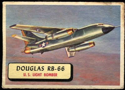 Trade Card, A&BC Kaugummi, PLANES, 1960, Std, Douglas RB-66, #57