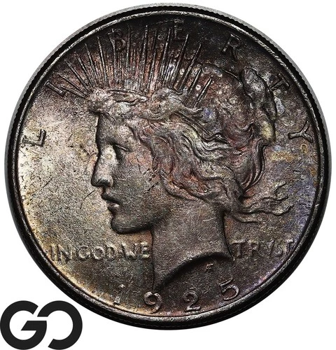 1925 Peace Dollar, Deep Color Toner, Gorgeous Choice BU++