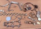 Vintage Clean Sterling Silver Jewelry Lot 198g Rings Bracelets Chains  Coins 925