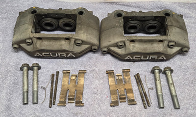 2005-2012 Acura RL Advics Front Left Right 4 Piston Brake Calipers Set Pair OEM