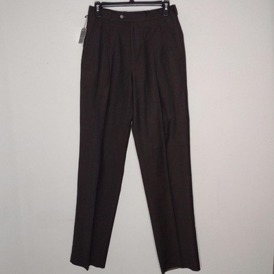 NWT Daniel Hechter Men's Dark Brown/100% Wool Pants Size 29X32