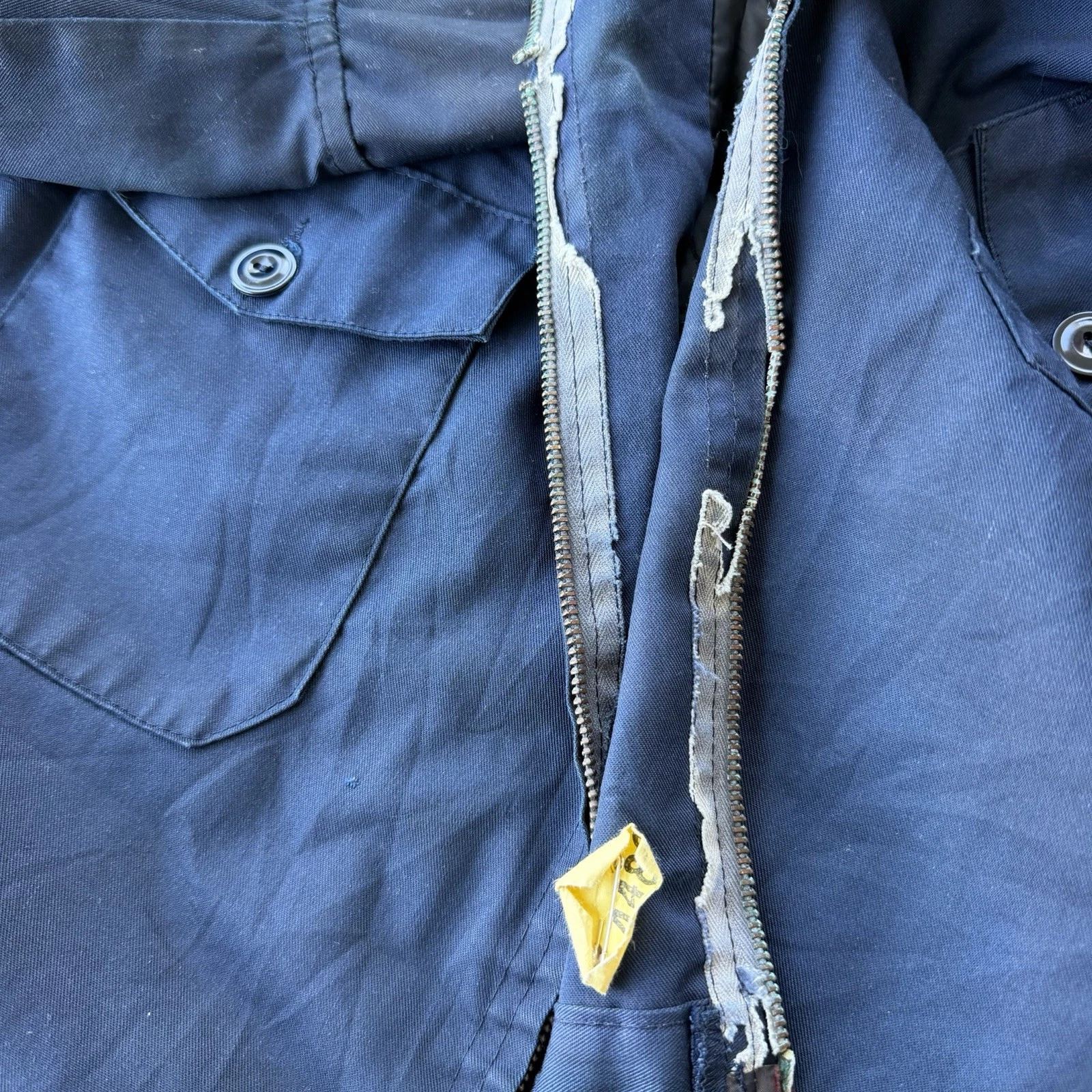 Vintage Chevrolet Technician Mechanic Workwear Zip Up Canvas Jacket Men’s XL - product detail image 6