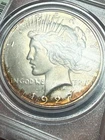 1927 D PCGS MS64 Peace Silver Dollar Ogh Original Crust Old Green Denver Mint