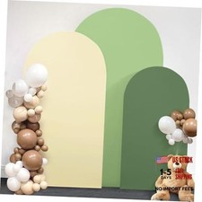 Arch Cover Set of 4FT 5FT 6FT Round Arch Backdrop Covers, Spandex Arch 3 Green