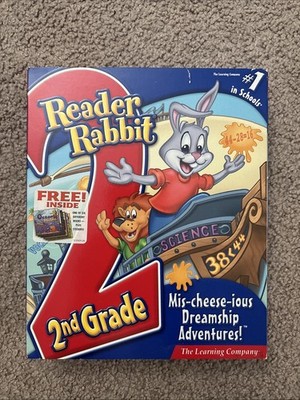 READER RABBIT: 2nd Grade (2001) Mis-cheese-ious Dreamship Advent Big Box Sealed