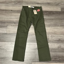 Levis 511 Slim Fit Kids Pants Size 14 Reg 27x27 Olive Green Stretch Super Soft