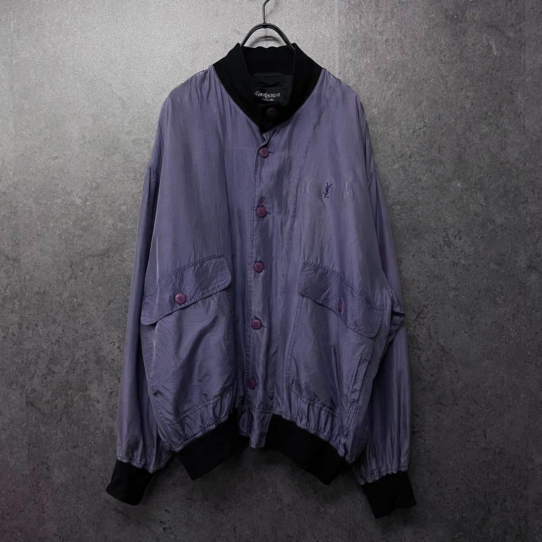 Yves Saint Laurent Vintage Purple Blouson Jacket Men's XL Rare item YSL used image 2