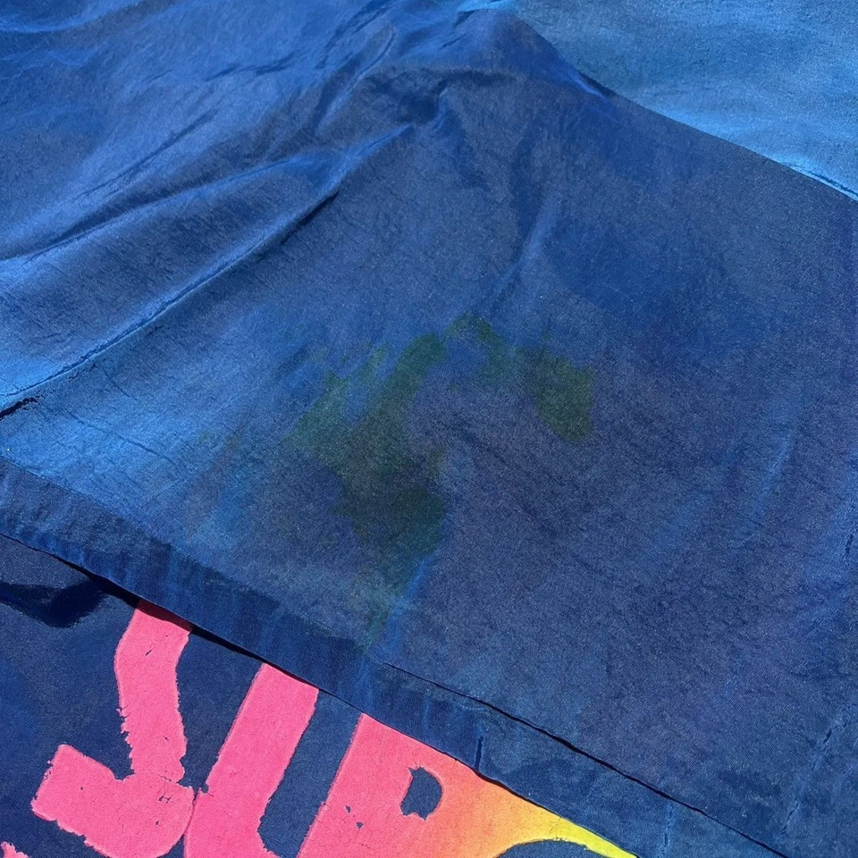 Vintage 90s Surf Style Blue Windbreaker Pullover 1990s - Image 4 of 4