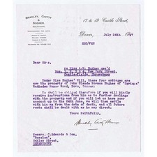 1947 Billhead, Bradley Chitty & Scorer, Solicitors, Castle Street DOVER