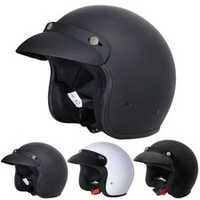 ZORAX ZOR-604 Open Face Motorcycle Motorbike Helmets Scooter Crash Safe On Road