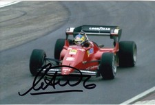 FOTO FIRMATA MICHELE ALBORETO FERRARI 126 C4 1984 FORMULA 1 AUTOGRAFO FIRMA