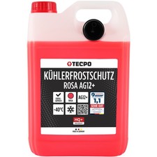 TECPO KÜHLERFROSTSCHUTZ ROT ROSA 5L KÜHLMITTEL G12+ -40°C ANTIFREEZE für VW AUDI