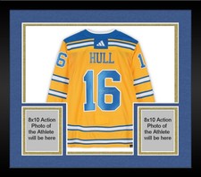 Framed Brett Hull St. Louis Blues Signed 2022-23 Reverse Retro Adidas Jersey