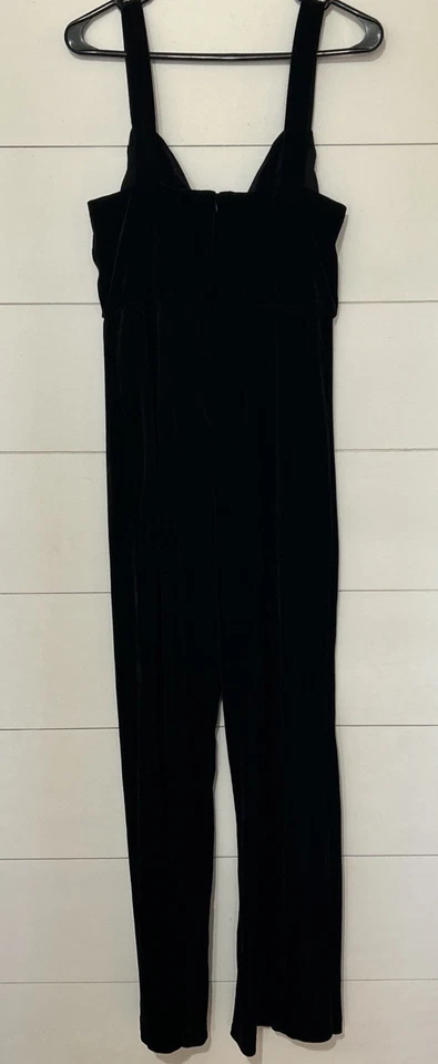 BCBG PARIS женщин Panne бархата комбинезон черный размер M - Изображение 4 из 4