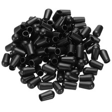 100Pcs 5mm ID x 8mm OD Kitchen Sink Rack Protective Feet Replacement Black