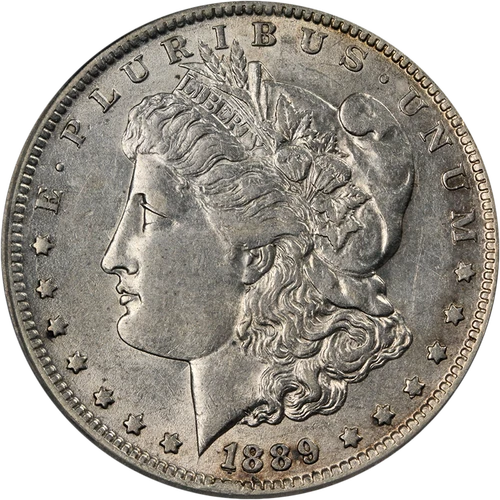 1889-O Morgan Silver Dollar ICG AU50 VAM 6 Doubled Date Nice Strike