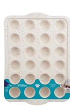 Trudeau Silicone 24 Count Mini Muffin Pan, Multi-Color Confetti, Dishwasher Safe