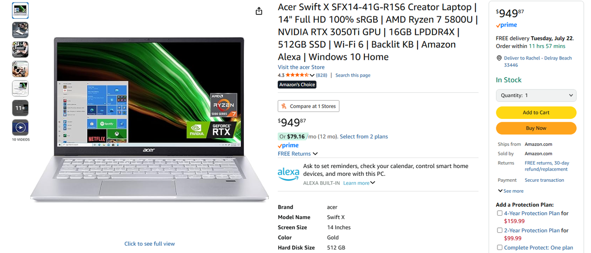 Acer Swift X 14