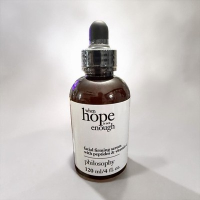 Philosophy When HOPE is not enough 4 oz 120 mL Facial Firming Serum Peptides