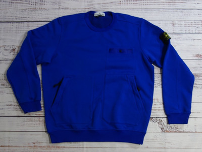 Authentic Stone Island Cobalt Blue Long Sleeve Crew Neck Sweatshirt Mens XL