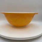 Vintage PYREX Orange Daisy / Sunflower 442 Cinderella 1.5 quart Mixing Bowl