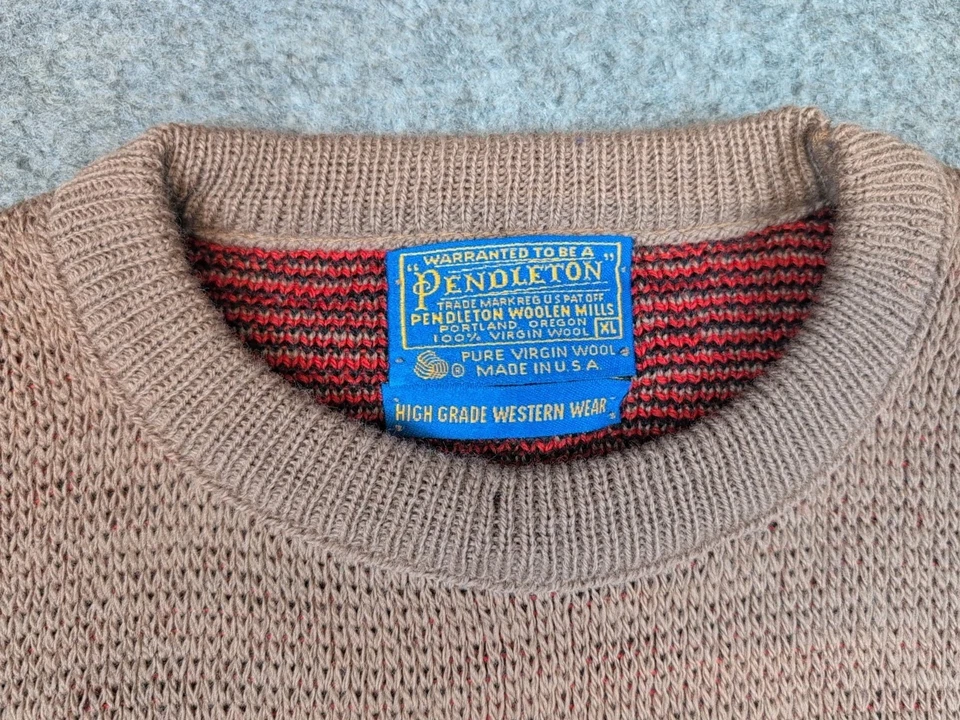 Vtg Pendleton Sweater High Grade Western Wear Virgin Wool Aztec USA Made XL - Image 4 of 4