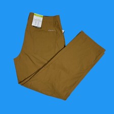 Eddie Bauer Mens Size 36x30 Rainier Tan 50 UPF DWR Straight Fit Stretch Pants