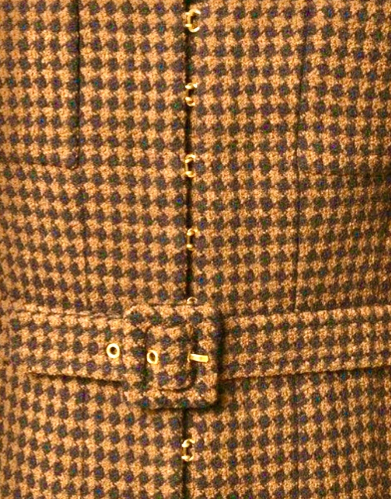 Chanel Vintage 1996 Brown Tweed Jacket 38 40 42 6 8 10 Coat Top Black Belt L M thumbnail 4