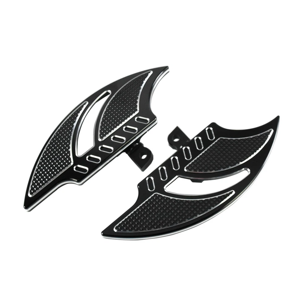 Tomahawk Noir avant et arrière repose-pied passager pédale pour Harley Touring - Photo 3/4