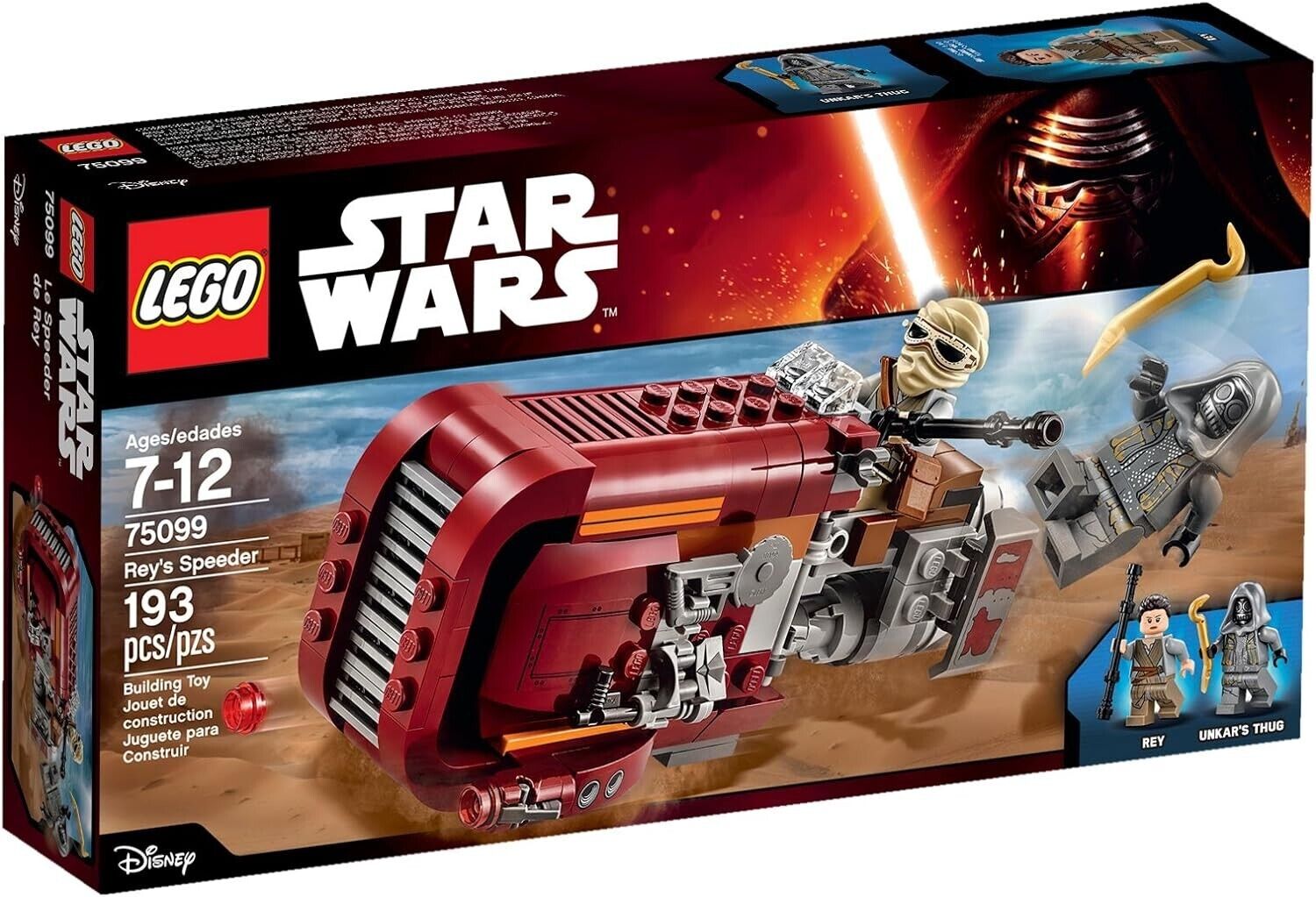 LEGO Disney Star Wars Rey's Speeder (75099) - BRAND NEW SEALED / RETIRED