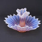 Fostoria Heirloom Bowl Large Pink Opalescent Depression Glass Epergne with Vase