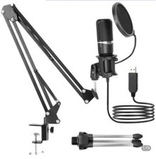 2021 New Podcast Microphone Comes With Table Mount Plug In And Ready To Use