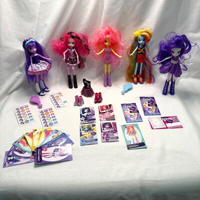 My Little Pony Equestria Girl Dolls and Accessories Cards Stickers Nice!