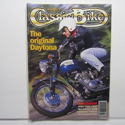 Classic Bike Magazine Mar 1992 No 146 Triumph T100R,  38 Indian Four, ISDT