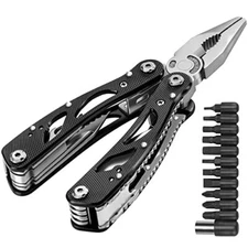 Multitool Pliers Set Stainless Steel Screwdriver Tool With 11 Screwdriver Bits B
