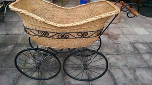 alter antiker Kinderwagen / Stubenwagen Korb aufgearbeitet ca. 1900 | eBay