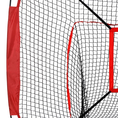 Baseball Softball Batting Practice Net With Square Target Box Red Black Net - Picture 7 of 9