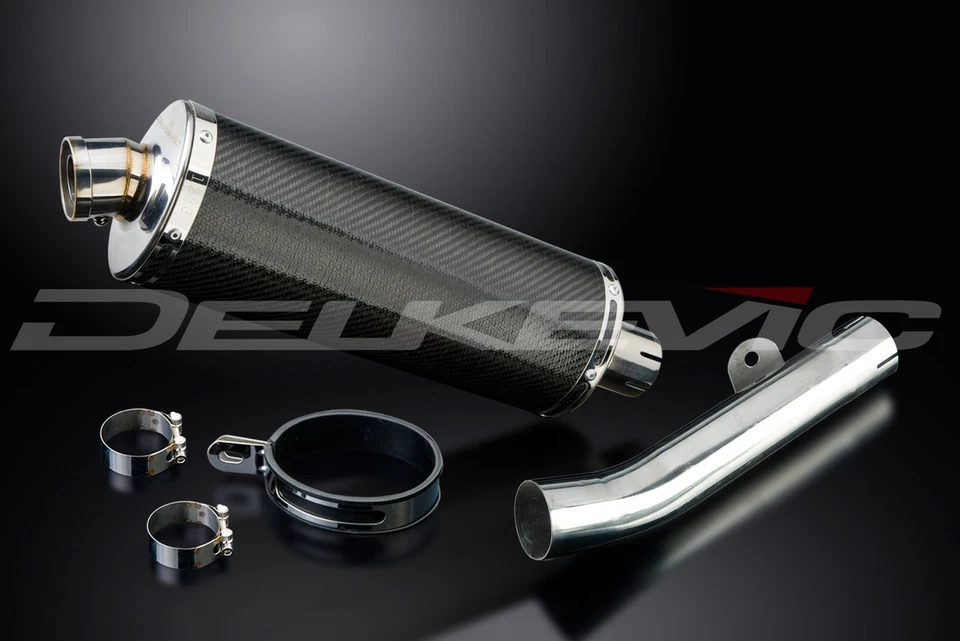 Kit silenciador escape carbono ovalado 14" deslizable Honda CBR600 F3 1995-1996 Foto 3 de 4