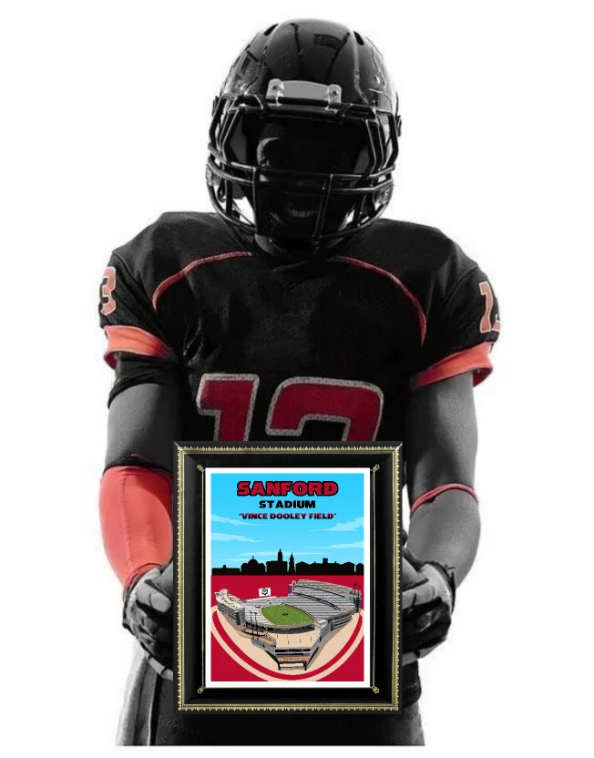 Sanford Stadium GA Bulldogs Vertical Poster Print for Fan Man Cave