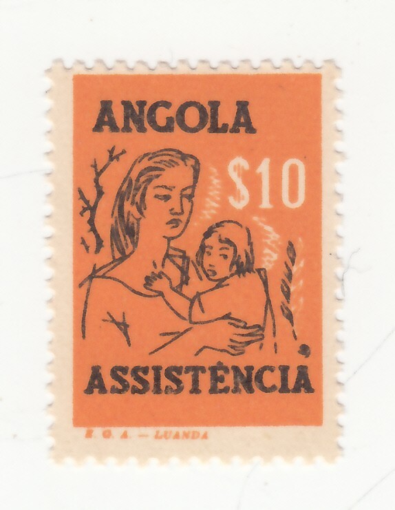 Angola 1959. Children help EGA - LUANDA. Mother and Child. 10 c. Sc# RA 14. MNH