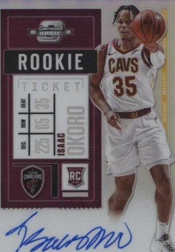 Isaac Okoro #4 2020-21 Panini Contenders Optic Gold Wave Cleveland