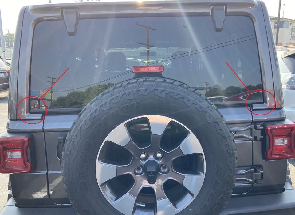 Fits: 2018 Jeep Wrangler JK Models only Back Glass Window(No Molding) Foto 4 de 4