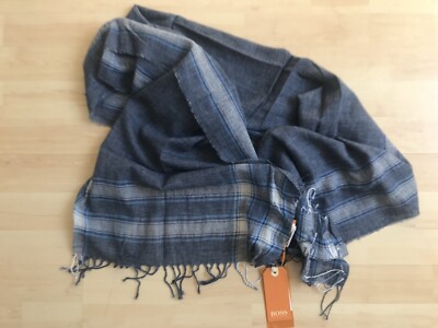 Boss Orange (Hugo Boss) -  Schal/Tuch  - Blau  - Made in Italy - NEU!