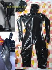 9700 Latex Catsuit with toes open eyes nose mouth back zip 0.4mm custom made