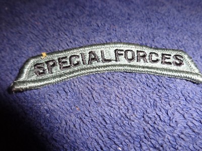 Army Rocker Tab SPECIAL FORCES ROCKER TAB SUBDUED GREY Military Vet Biker US ARMY Patch ...