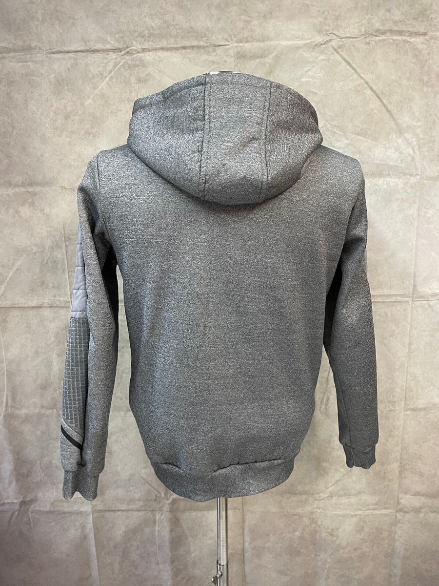 Xios New York Men's Gray Cotton Blend Drawstring Full Zip Xios New York Men's Gray Cotton Blend Drawstring Full Zip